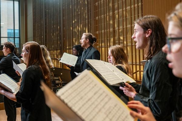 Chorale members singing